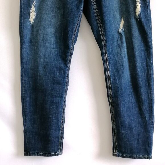 Sevan 7 Luxe Womens Blue Medium Wash Ripped High Rise Denim Skinny Jeans Size 24 - Picture 3 of 8